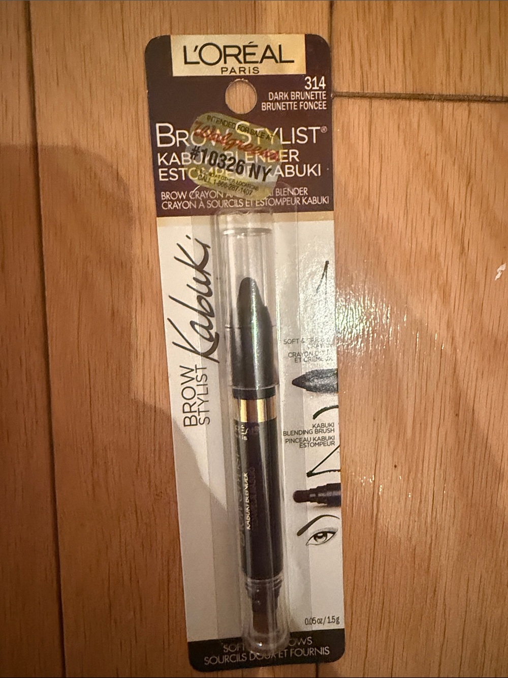 L'Oreal Brow Stylist Kabuki Brow Crayon & Blender - Dark Brunette (314)